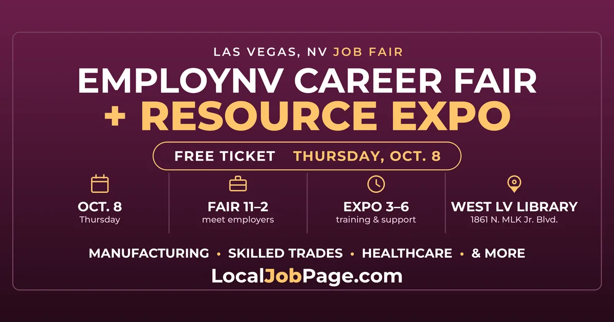 EmployNV Career Fair & Resource Expo Comes to West Las Vegas Library October 8