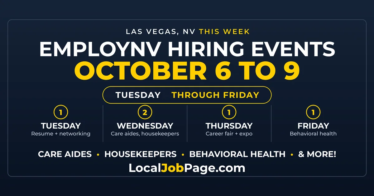 Las Vegas Hiring Events This Week: EmployNV Lineup, October 6 to 9