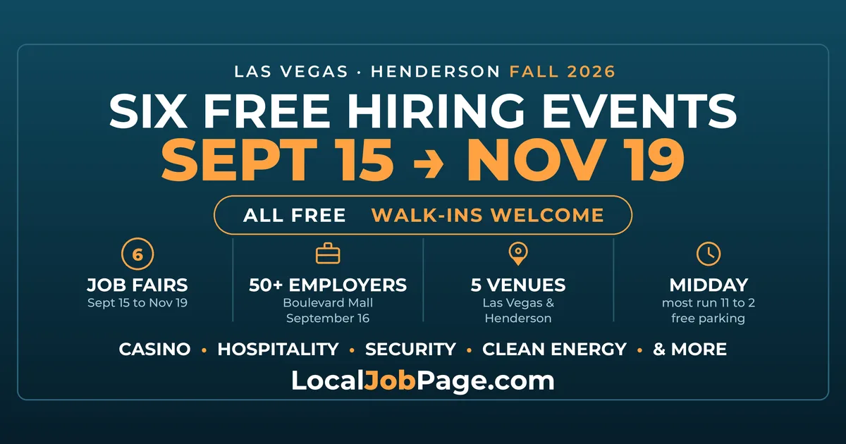 Fall 2026 Las Vegas Job Fairs & Hiring Events: Your Complete Guide